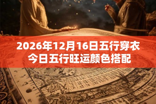 2026年12月16日五行穿衣 今日五行旺运颜色搭配