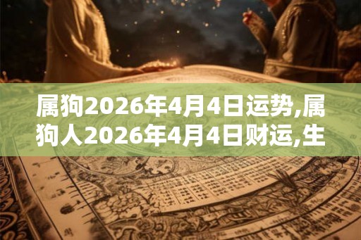 属狗2026年4月4日运势,属狗人2026年4月4日财运,生肖狗2026年4月4日运势