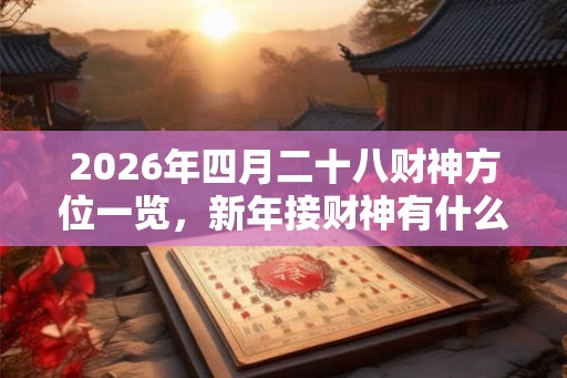 2026年四月二十八财神方位一览，新年接财神有什么注意事项？