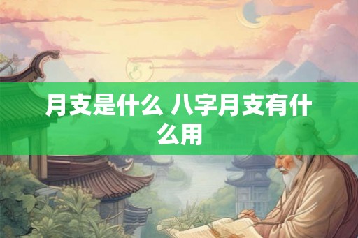 月支是什么 八字月支有什么用