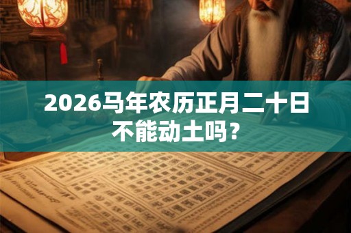 2026马年农历正月二十日不能动土吗? 2026马年农历正月二十日不能动土吗?