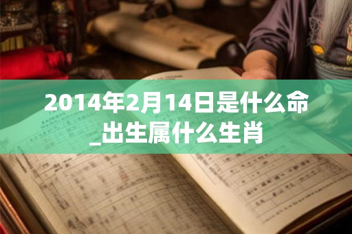 2014年2月14日是什么命_出生属什么生肖