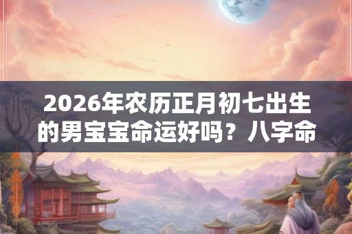 2026年农历正月初七出生的男宝宝命运好吗？八字命理详解