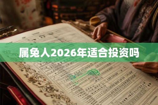 属兔人2026年适合投资吗