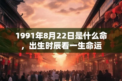 1991年8月22日是什么命，出生时辰看一生命运