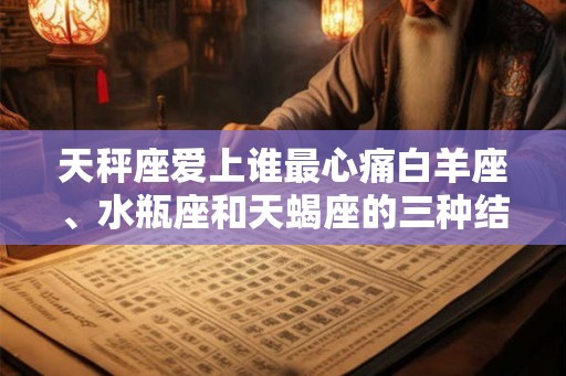 天秤座爱上谁最心痛白羊座、水瓶座和天蝎座的三种结局