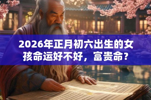 2026年正月初六出生的女孩命运好不好,富贵命? 2026年正月初六出生的女孩命运好不好,富贵命?