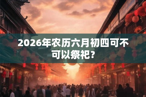 2026年农历六月初四可不可以祭祀？