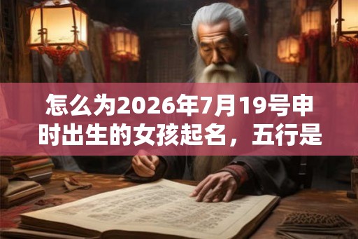 怎么为2026年7月19号申时出生的女孩起名，五行是什么？
