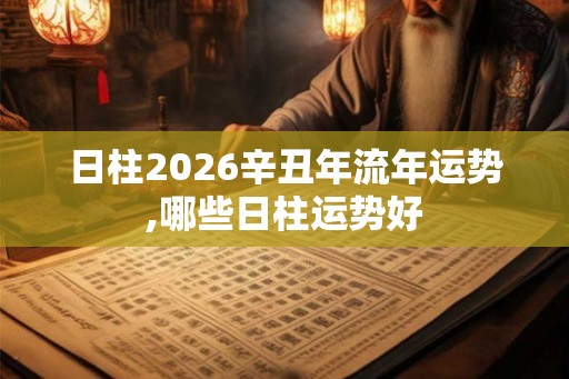 日柱2026辛丑年流年运势,哪些日柱运势好