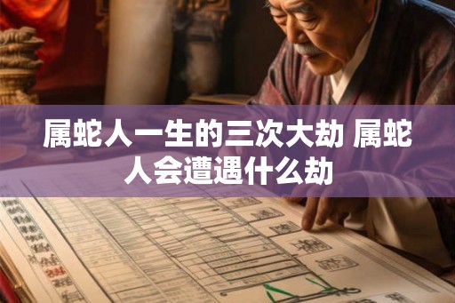属蛇人一生的三次大劫 属蛇人会遭遇什么劫
