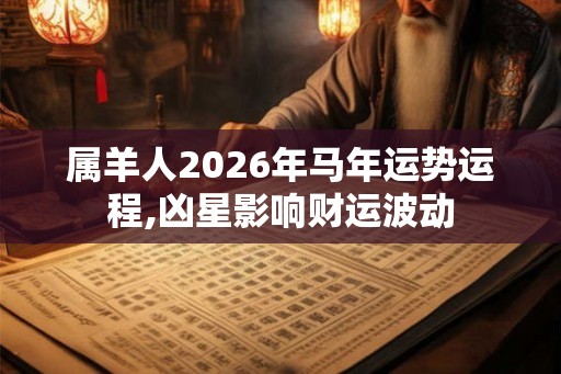 属羊人2026年马年运势运程,凶星影响财运波动