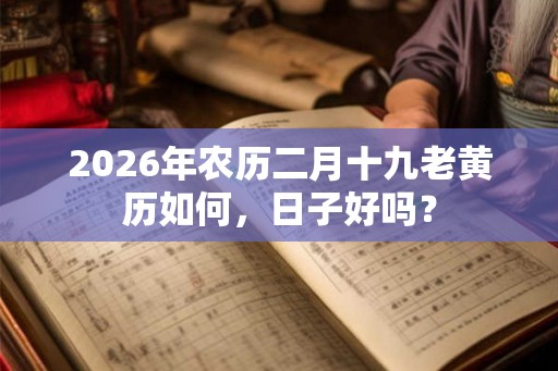 2026年农历二月十九老黄历如何，日子好吗？