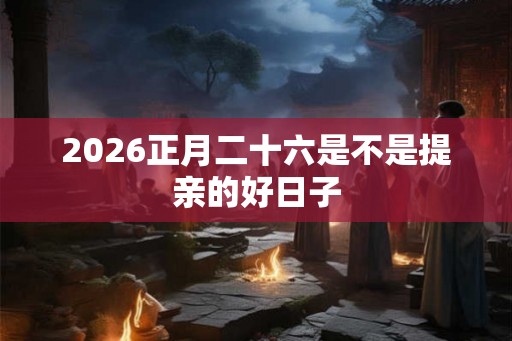 2026正月二十六是不是提亲的好日子