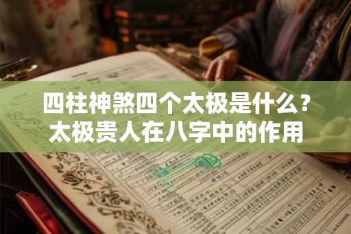 四柱神煞四个太极是什么？太极贵人在八字中的作用