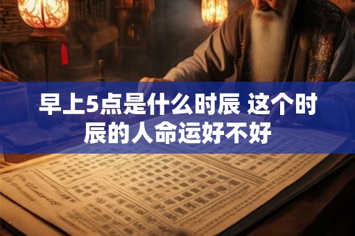 早上5点是什么时辰 这个时辰的人命运好不好