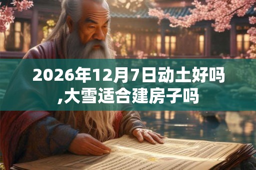 2026年12月7日动土好吗,大雪适合建房子吗
