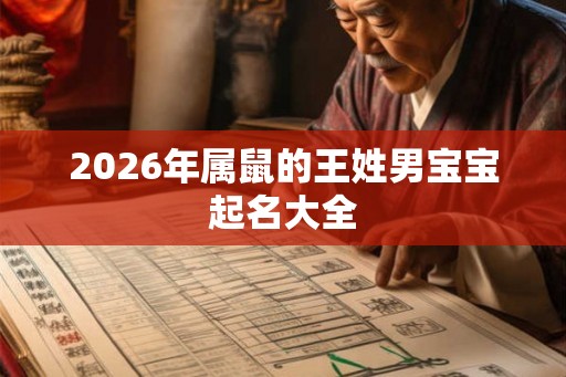 2026年属鼠的王姓男宝宝起名大全