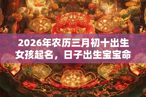 2026年农历三月初十出生女孩起名，日子出生宝宝命运！