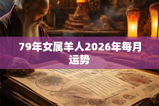 79年女属羊人2026年每月运势