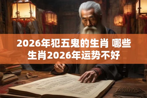2026年犯五鬼的生肖 哪些生肖2026年运势不好