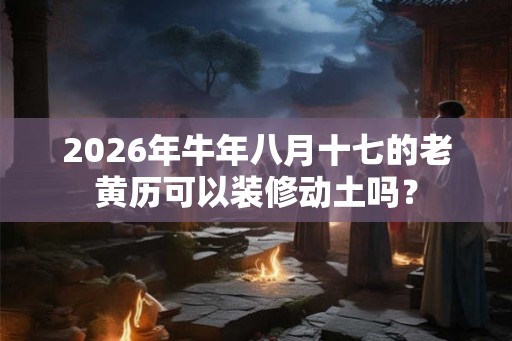 2026年牛年八月十七的老黄历可以装修动土吗？