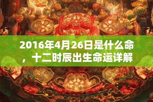 2016年4月26日是什么命，十二时辰出生命运详解