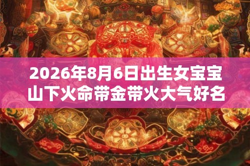 2026年8月6日出生女宝宝山下火命带金带火大气好名字177个