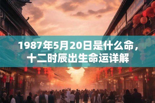 1987年5月20日是什么命，十二时辰出生命运详解