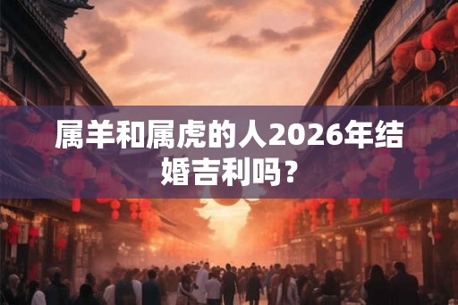 属羊和属虎的人2026年结婚吉利吗？