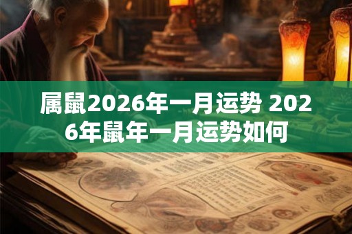 属鼠2026年一月运势 2026年鼠年一月运势如何