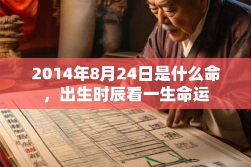 2014年8月24日是什么命，出生时辰看一生命运
