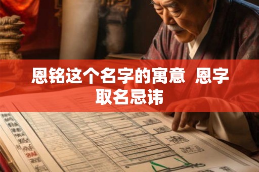 恩铭这个名字的寓意  恩字取名忌讳