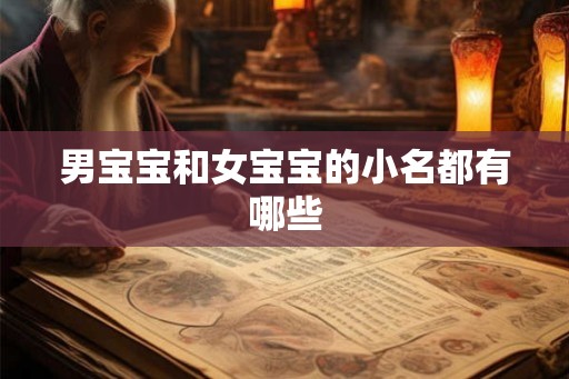 男宝宝和女宝宝的小名都有哪些