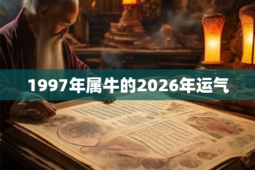 1997年属牛的2026年运气