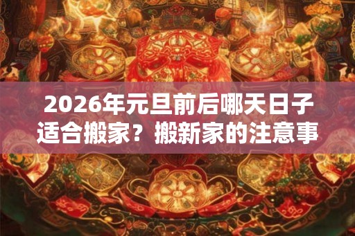 2026年元旦前后哪天日子适合搬家？搬新家的注意事项？