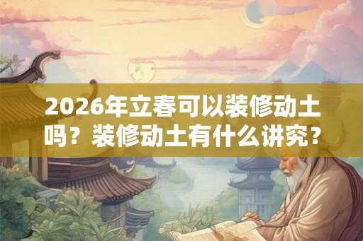 2026年立春可以装修动土吗?装修动土有什么讲究? 2026年立春可以装修动土吗?装修动土有什么讲究?