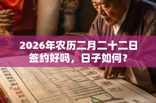 2026年农历二月二十二日签约好吗，日子如何？