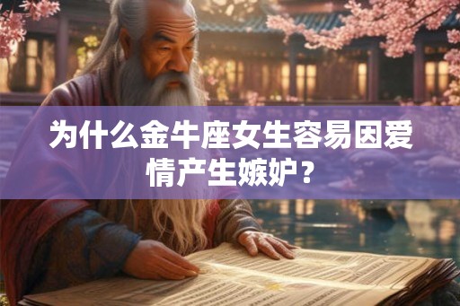 为什么金牛座女生容易因爱情产生嫉妒？