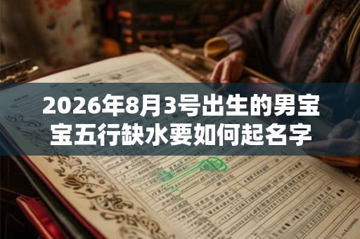 2026年8月3号出生的男宝宝五行缺水要如何起名字