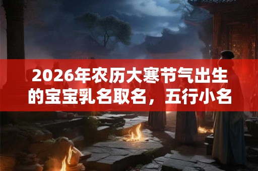 2026年农历大寒节气出生的宝宝乳名取名，五行小名起名大全