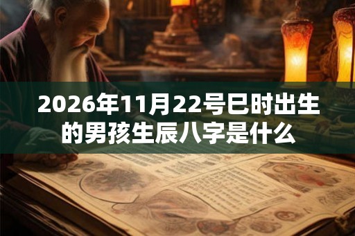 2026年11月22号巳时出生的男孩生辰八字是什么