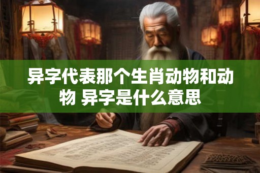 异字代表那个生肖动物和动物 异字是什么意思