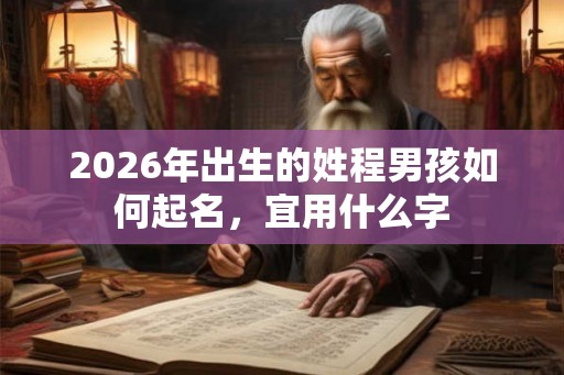 2026年出生的姓程男孩如何起名，宜用什么字
