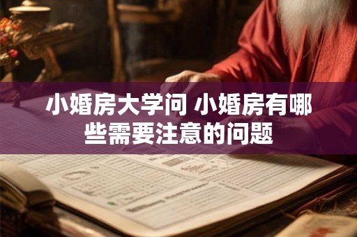 小婚房大学问 小婚房有哪些需要注意的问题 小婚房大学问 小婚房有哪些需要注意的问题