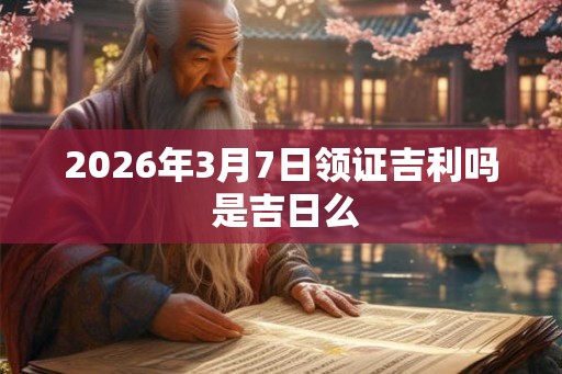 2026年3月7日领证吉利吗 是吉日么 2026年3月7日领证吉利吗 是吉日么