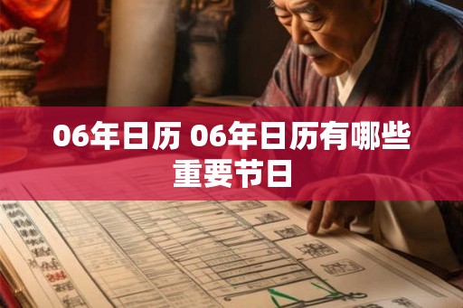 06年日历 06年日历有哪些重要节日 06年日历 06年日历有哪些重要节日
