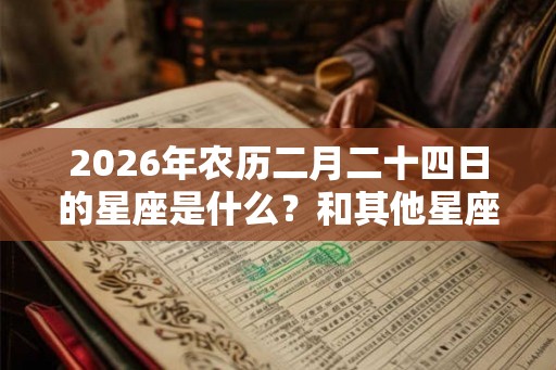 2026年农历二月二十四日的星座是什么？和其他星座的关系如何？
