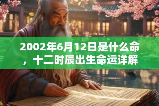 2002年6月12日是什么命,十二时辰出生命运详解 2002年6月12日是什么命,十二时辰出生命运详解