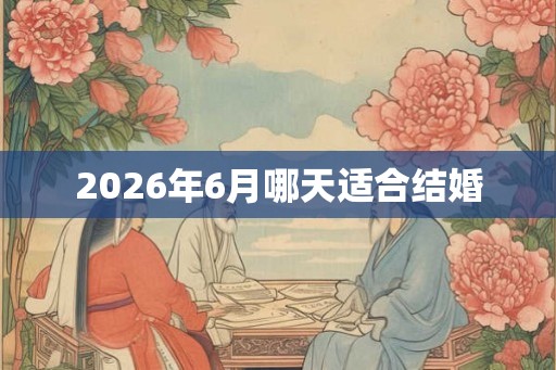 2026年6月哪天适合结婚 2026年6月哪天适合结婚